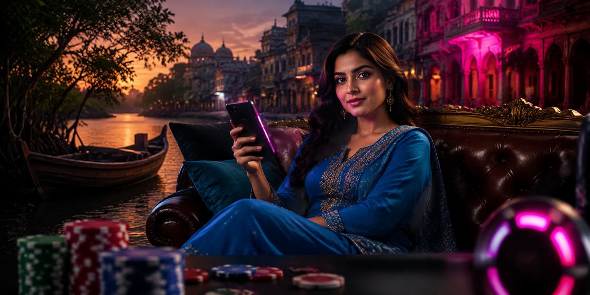 সুন্দরবনের পটভূমিতে মোবাইল পেমেন্ট করছেন একজন ব্যবহারকারী